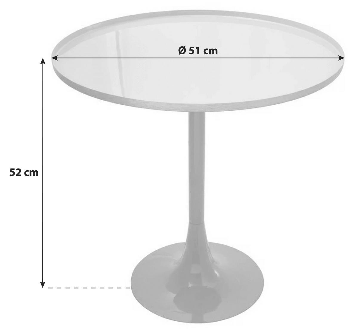 ODKLÁDACÍ STOLEK, šedá, starorůžová - šedá/starorůžová, Trend, kov (51/51/52cm)