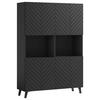 HIGHBOARD  in 120/172/39,1 cm  - Schwarz, Design, Holzwerkstoff/Kunststoff (120/172/39,1cm) - Livetastic