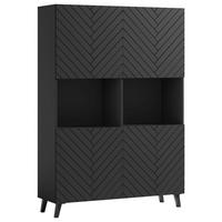 HIGHBOARD  in 120/172/39,1 cm  - Schwarz, Design, Holzwerkstoff/Kunststoff (120/172/39,1cm) - Livetastic