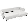 ECKSOFA Creme Chenille  - Creme/Schwarz, MODERN, Textil/Metall (285/200cm) - Carryhome