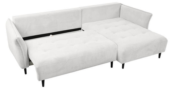 ECKSOFA Creme Chenille  - Creme/Schwarz, MODERN, Textil/Metall (285/200cm) - Carryhome