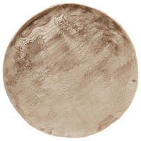 HOCHFLORTEPPICH 160 cm LIMA Taupe rund  - Taupe, Basics, Textil (160cm) - Novel