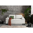 BOXSPRINGSOFA Webstoff Creme  - Creme/Schwarz, Design, Textil/Metall (200/100/108cm) - Novel
