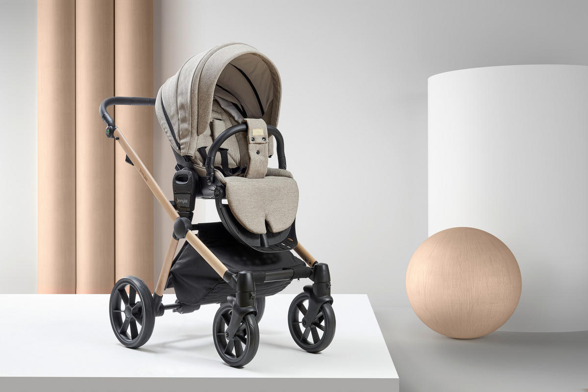 KINDERWAGENSET Beauty Plus Vegie  - Beige/Naturfarben, Trend, Textil/Metall (111/60/108cm) - Jimmylee