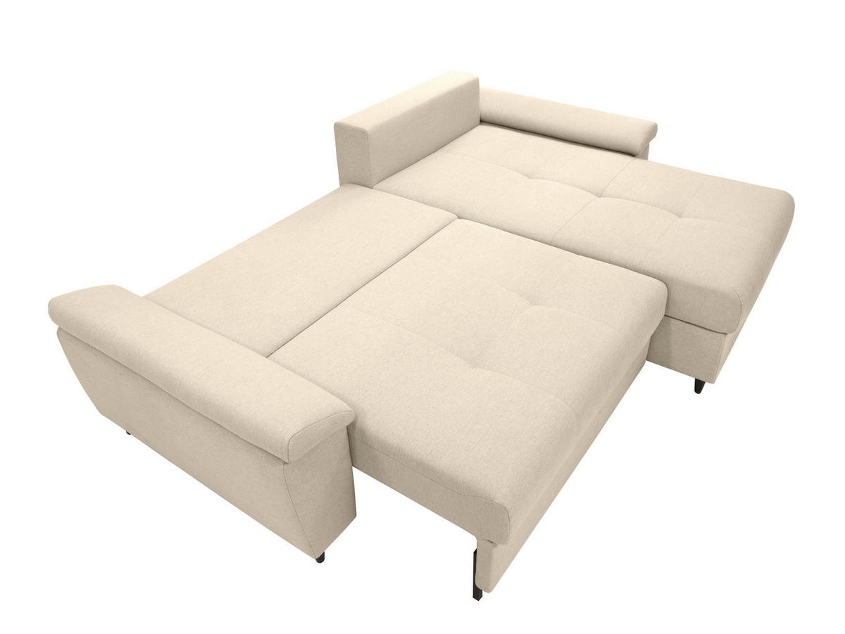 ECKSOFA GORDES Beige  - Beige/Schwarz, Design, Holz/Textil (248/174cm) - MID.YOU