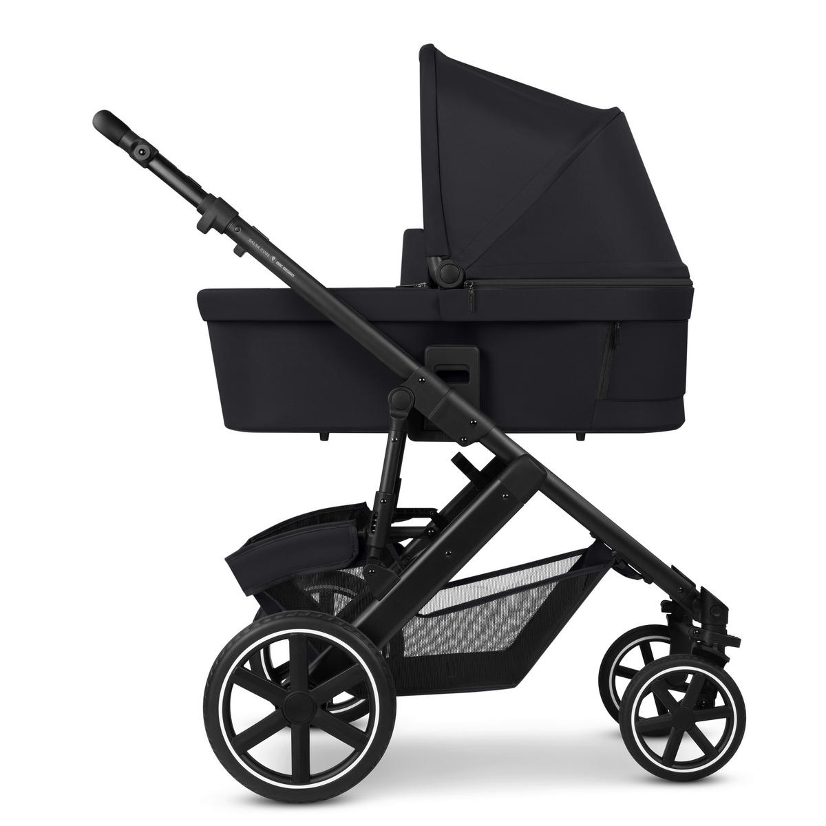 KINDERWAGENSET Salsa Core All in One  - Schwarz, Basics, Textil/Metall (63/123/97cm) - ABC Design