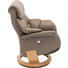 RELAXSESSEL Echtleder - Taupe, LIFESTYLE, Leder/Holz (78/107/90cm) - Welnova