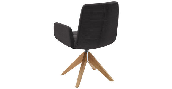 ARMLEHNSTUHL  in Cord  - Naturfarben/Mokka, Design, Holz/Textil (61/88/66cm) - Dieter Knoll