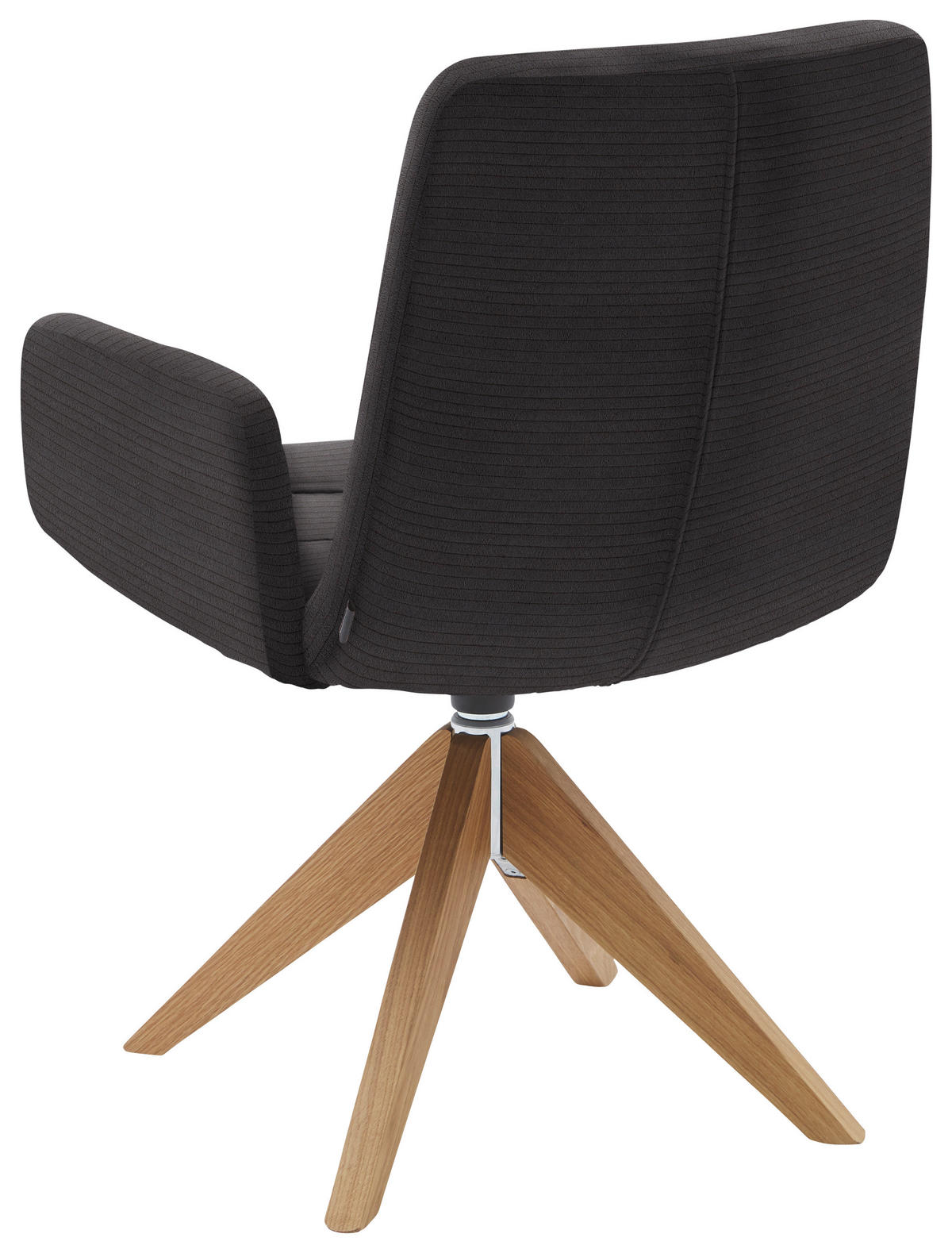 ARMLEHNSTUHL  in Cord  - Naturfarben/Mokka, Design, Holz/Textil (61/88/66cm) - Dieter Knoll