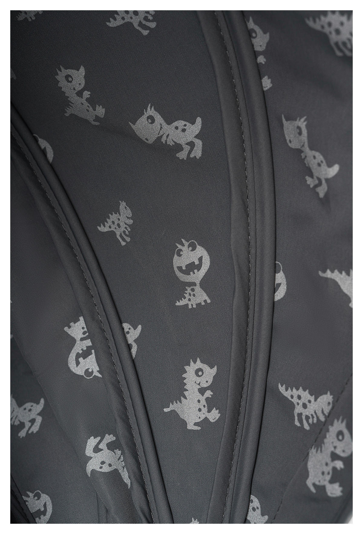 BUGGY Boogy 2 Monster  - Hellgrau/Schwarz, Basics, Textil/Metall (51/105/84,5cm) - Osann
