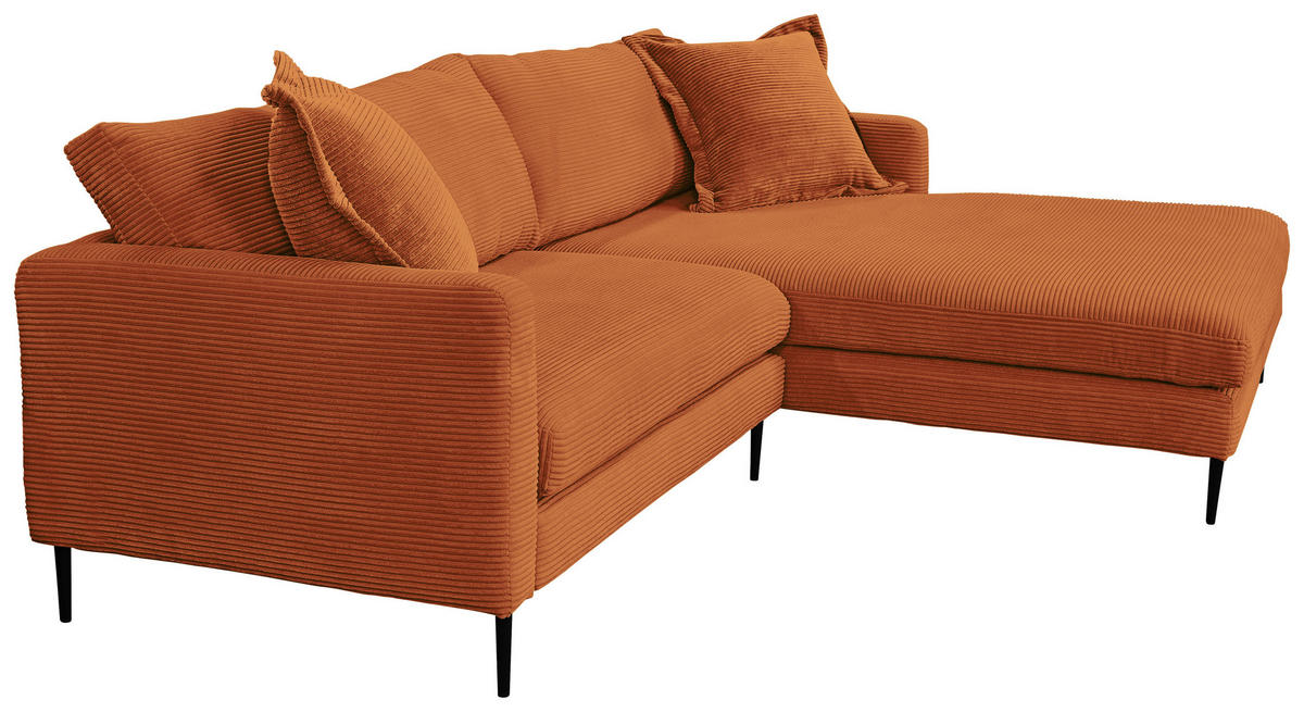 KUTNA GARNITURA tekstil  terakota   - crna/terakota, Design, tekstil/metal (268/193cm) - P & B