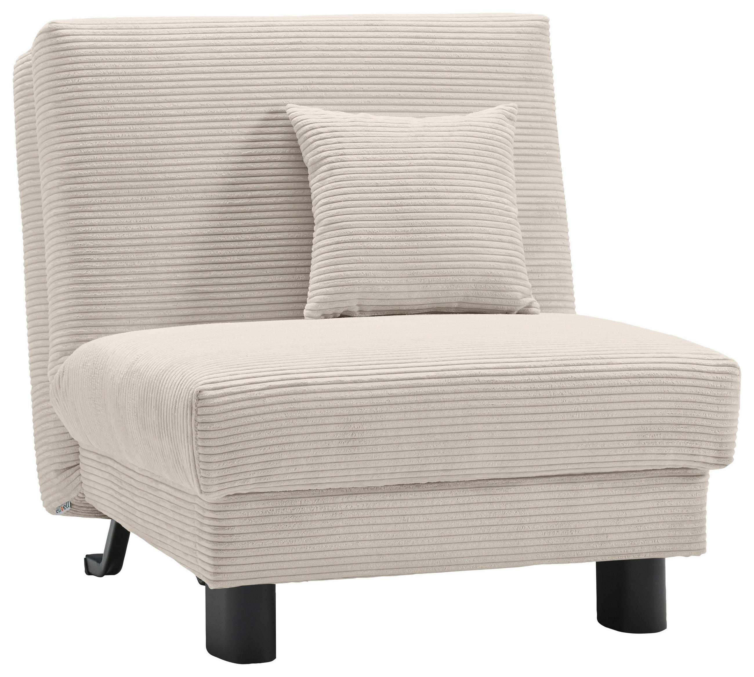 SCHLAFSESSEL Cord Beige    - Beige/Schwarz, Design, Textil/Metall (85/85/100cm) - Carryhome