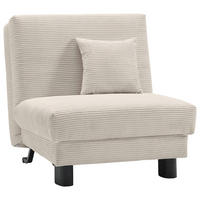 SCHLAFSESSEL Cord Beige    - Beige/Schwarz, Design, Textil/Metall (85/85/100cm) - Carryhome