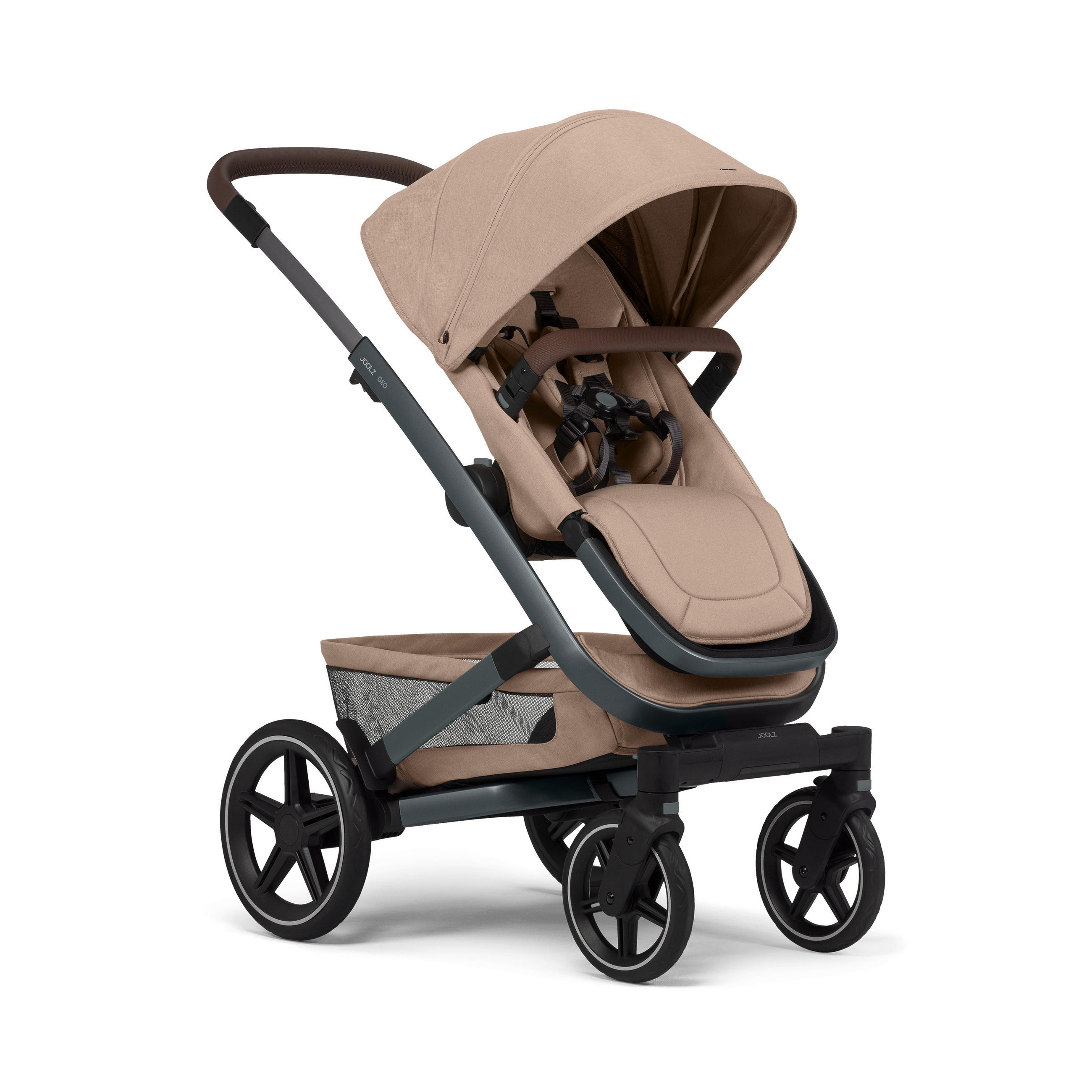 KINDERWAGENSET  Geo3 Mono  Sandy Taupe  - Sandfarben/Grau, Basics, Textil/Metall (60/92-113/77-105cm) - Joolz