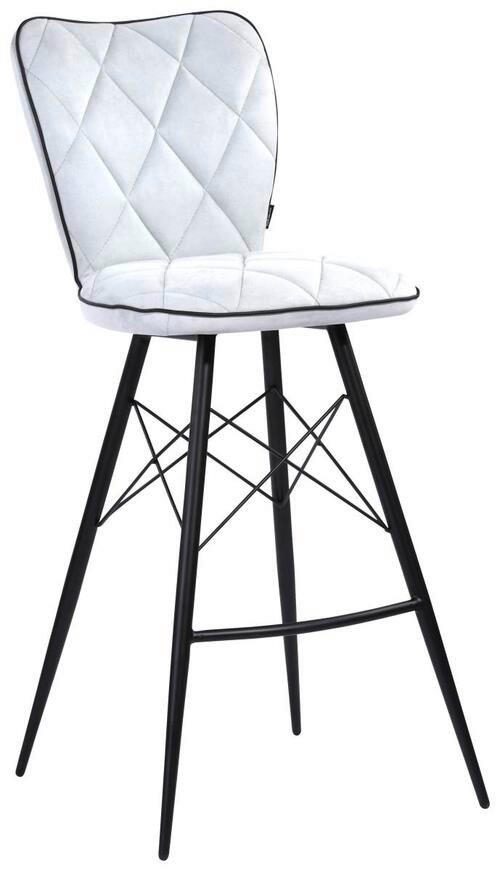 BARSKI STOL, modra  - modra/črna, Design, kovina/tekstil (43,5/106,5/53cm) - Hom`in