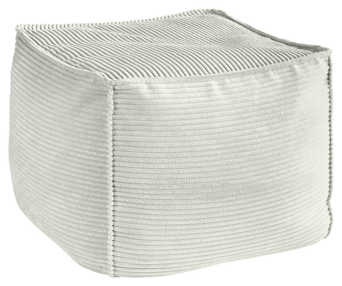 POUF in Hellgrau Textil  - Hellgrau, KONVENTIONELL, Textil (66/40/66cm) - Hom`in