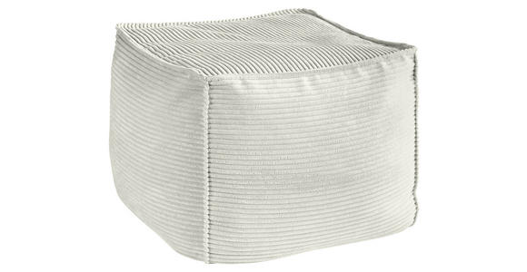 POUF in Hellgrau Textil  - Hellgrau, KONVENTIONELL, Textil (66/40/66cm) - Hom`in