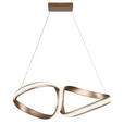 LED-HÄNGELEUCHTE Porec 71/27/150 cm  - Transparent/Cappuccino, Design, Kunststoff/Metall (71/27/150cm) - Novel