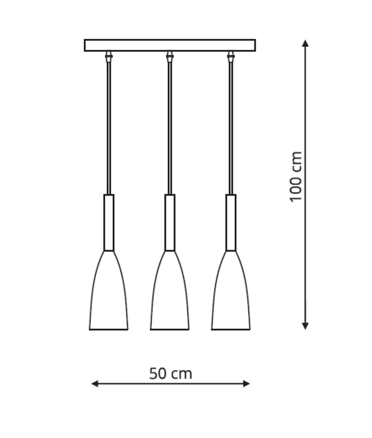 HÄNGELEUCHTE 50/10/100 cm    - Grau, Basics, Metall (50/10/100cm)