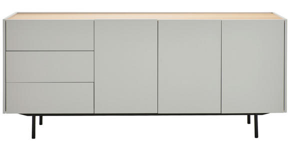 SIDEBOARD 180/77,5/40 cm  - Eichefarben/Hellgrau, Design, Holz/Holzwerkstoff (180/77,5/40cm) - Carryhome