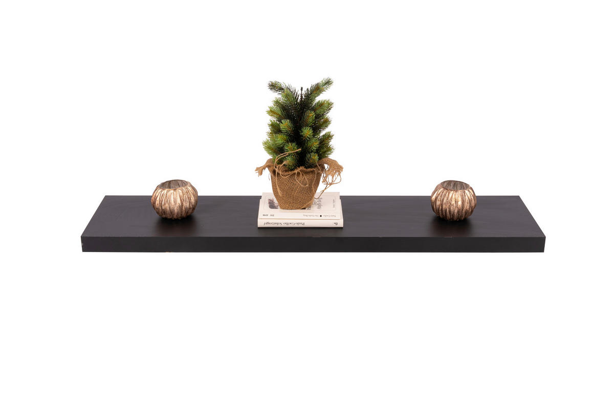 WANDBOARD in Schwarz  - Schwarz, Basics, Holzwerkstoff (100/23,5/3,8cm)