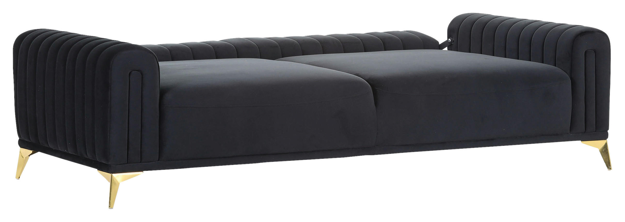 Thumbnail - Carryhome Bigsofa, Schwarz, Textil, 2,5-Sitzer, Füllung: Polyester, 235x90x100 cm, Made in EU, Liegefunktion, Schlafen a...