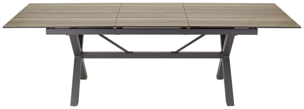 GARTENTISCH 180 -240/89/75 cm  - Anthrazit/Braun, MODERN, Kunststoff/Metall (180 -240/89/75cm) - Amatio