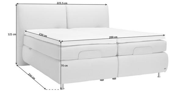BOXSPRINGBETT 180/200 cm  in Dunkelgrün  - Dunkelgrün/Alufarben, KONVENTIONELL, Textil/Metall (180/200cm) - Dieter Knoll