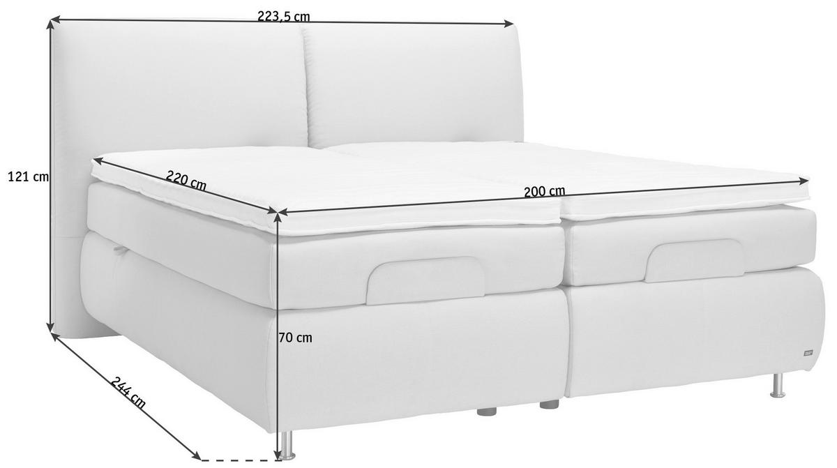 BOXSPRINGBETT 180/200 cm  in Rostfarben  - Rostfarben/Alufarben, KONVENTIONELL, Textil/Metall (180/200cm) - Dieter Knoll