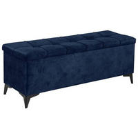 BETTBANK 139/58/50 cm   - Blau/Schwarz, Konventionell, Kunststoff/Textil (139/58/50cm) - Modante