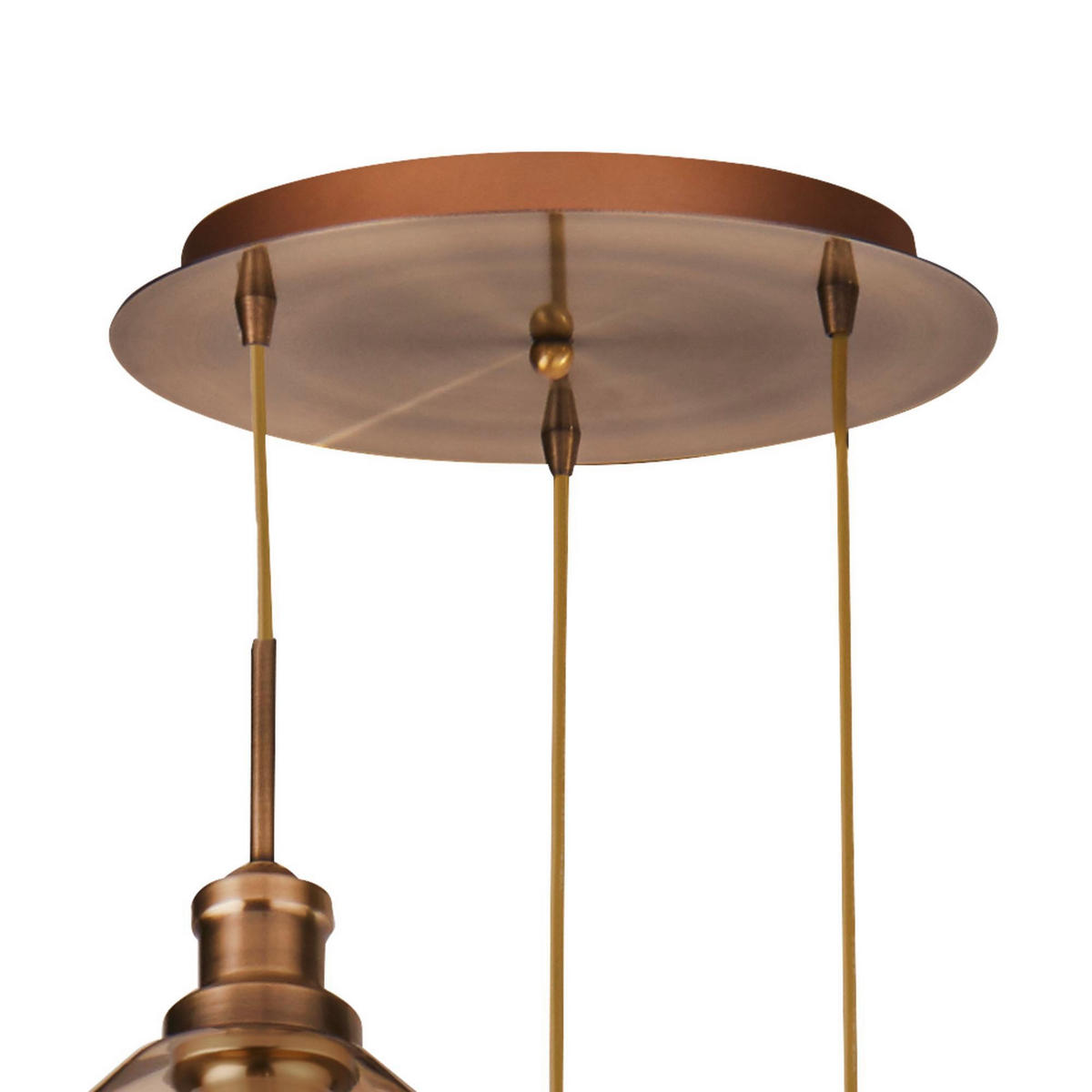 HÄNGLAMPA Mia 51/150 cm  - champagne/mässingsfärgad, Design, metall/glas (51/150cm)
