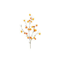 DEKOZWEIG - Orange/Braun, LIFESTYLE, Kunststoff/Textil (94cm)
