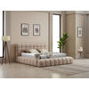 POLSTERBETT Cloudy Lattenrost, gepolstertes Kopfteil, Bettkasten  in Naturfarben  - Blau/Schwarz, MODERN, Kunststoff/Textil (240/111/249cm) - Livetastic