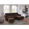 HOCKER in Textil Dunkelbraun  - Eichefarben/Dunkelbraun, Konventionell, Holz/Textil (58/48/58cm) - Sit & More