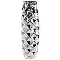 VÁZA, keramika, 47 cm - barvy stříbra, Basics, keramika (15/47cm) - Ambia Home