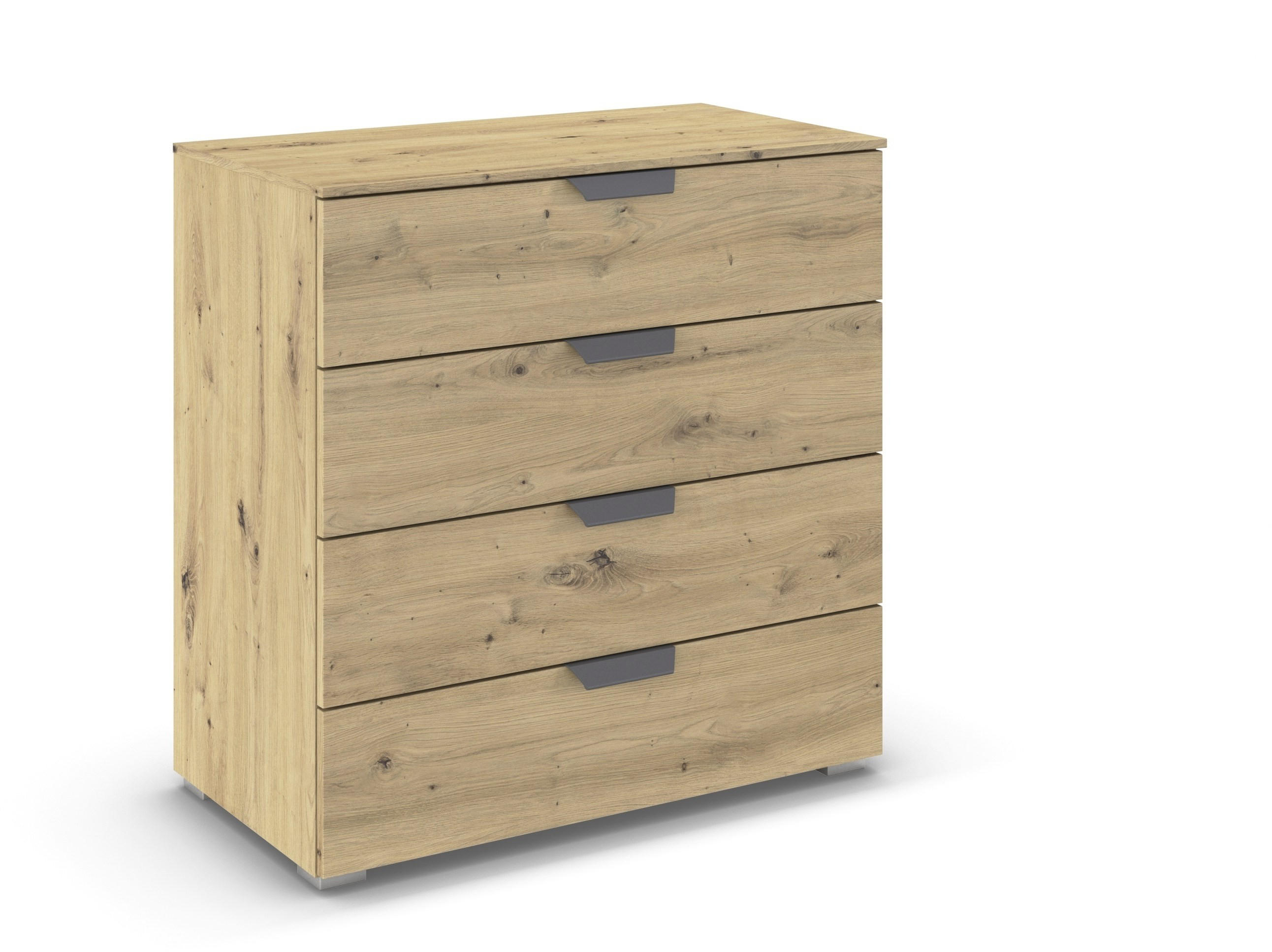KOMMODE  in 80/81/42 cm  - Dunkelgrau/Eiche Artisan, Design, Holzwerkstoff/Metall (80/81/42cm) - Carryhome