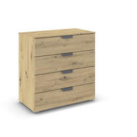 KOMMODE  in 80/81/42 cm  - Dunkelgrau/Eiche Artisan, Design, Holzwerkstoff/Metall (80/81/42cm) - Carryhome