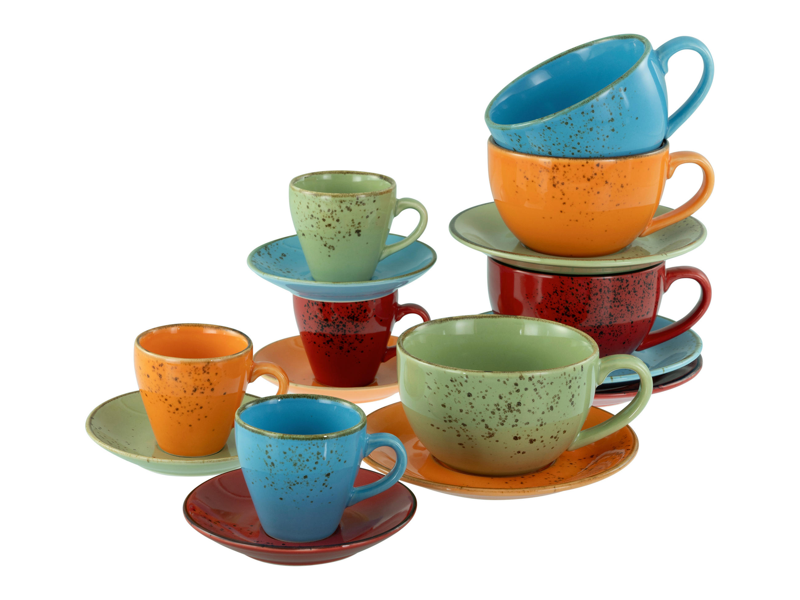 TASSENSET Nature Collection Mediterran 16-teilig  - Rot/Orange, Basics, Keramik - Creatable