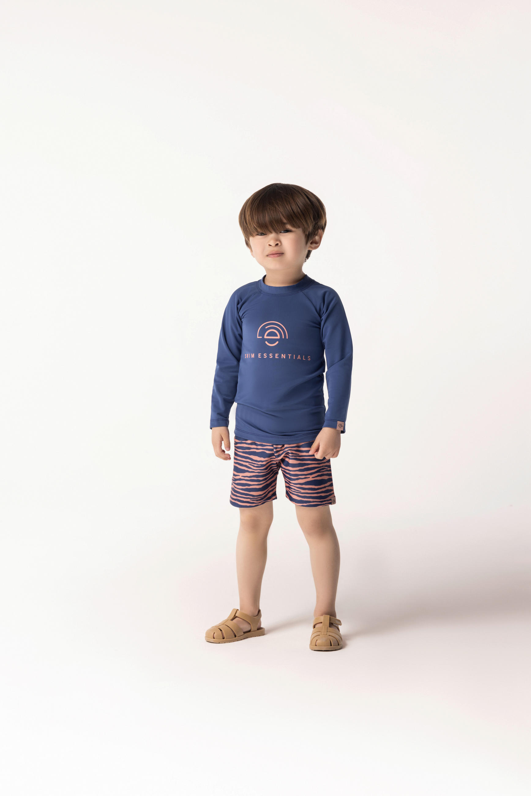 BADEHOSE - Orange/Dunkelblau, Trend, Textil (74/80null)