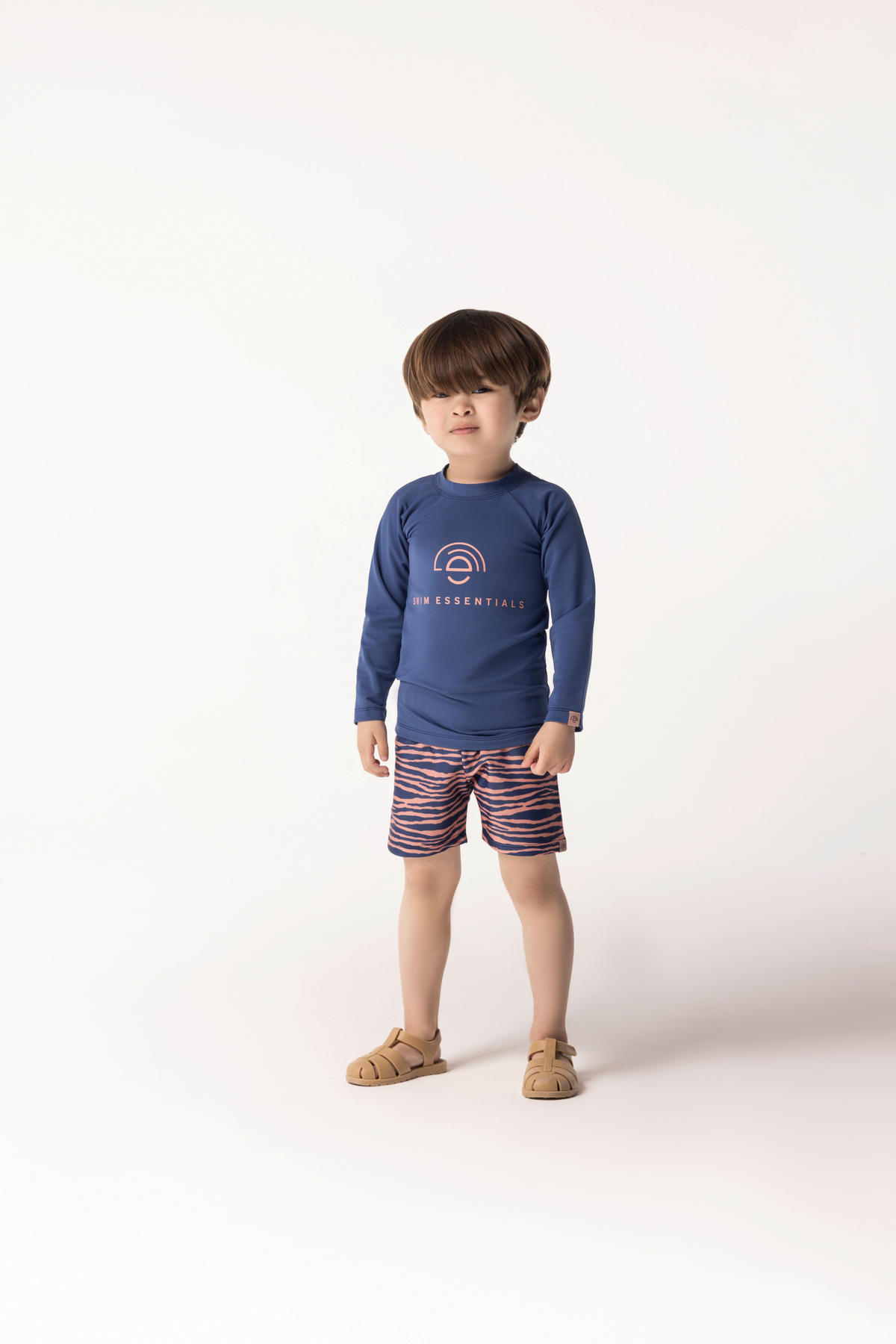 BADEHOSE - Orange/Dunkelblau, Trend, Textil (74/80null)