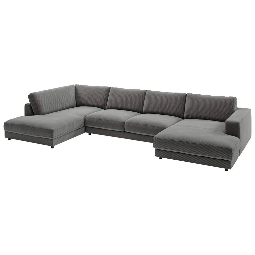 Thumbnail - Pure Home Lifestyle Wohnlandschaft 979, Dunkelgrau, Textil, 6-Sitzer, U-Form, 425x224 cm, Blauer Engel, Goldenes M, Oeko...