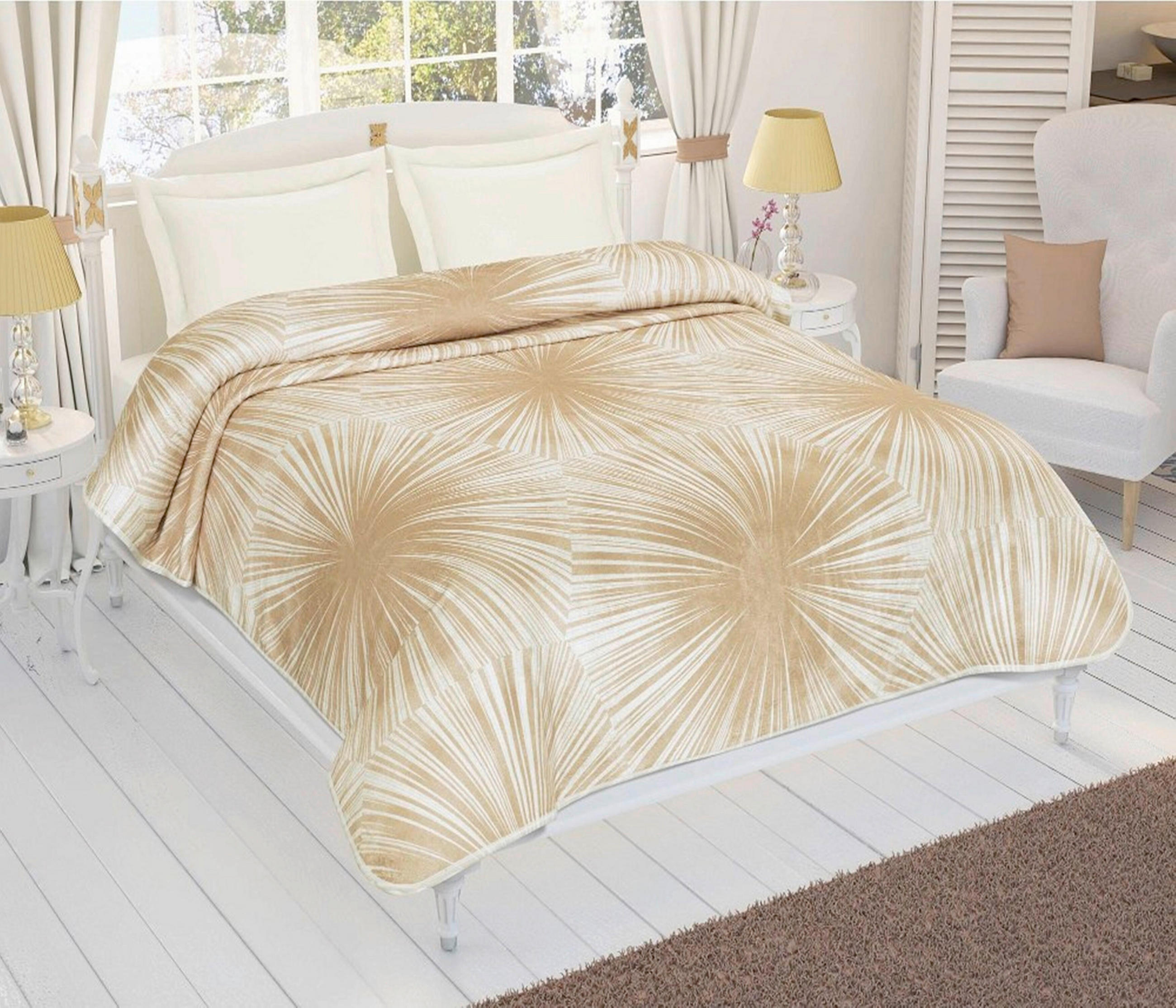 PĂTURĂ 220/240 cm  - maro, Design, textil (220/240cm)