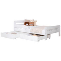 STAURAUMBETT 120/200 cm  in Weiß  - Naturfarben/Weiß, MODERN, Holz/Textil (120/200cm) - MID.YOU