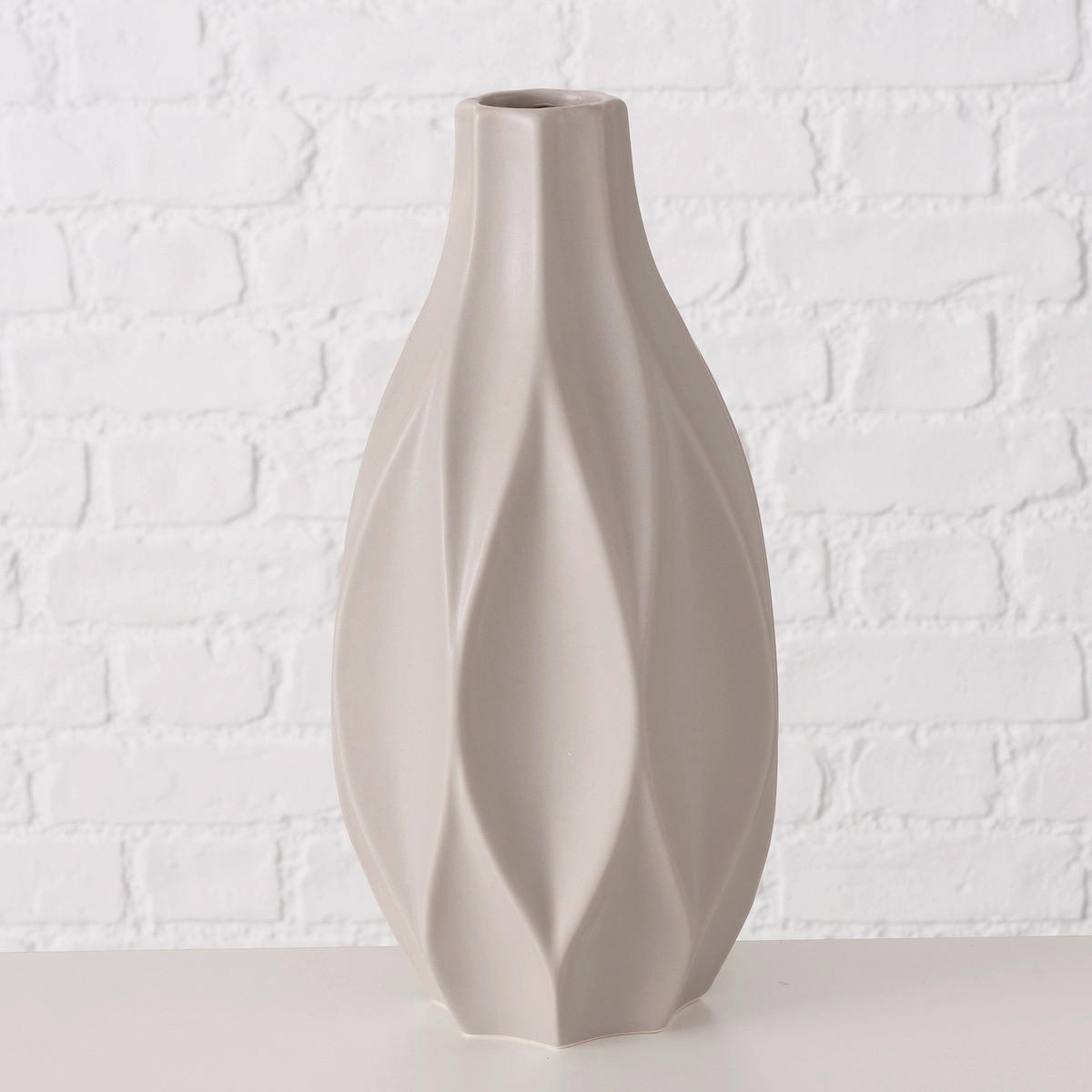 VASE  - Weiss, Basics, Keramik (16/30cm) - Ambia Home