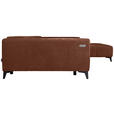 ECKSOFA  in Chenille Rostfarben  279/222 cm  - Rostfarben/Schwarz, KONVENTIONELL, Kunststoff/Textil (279/222cm) - Hom`in