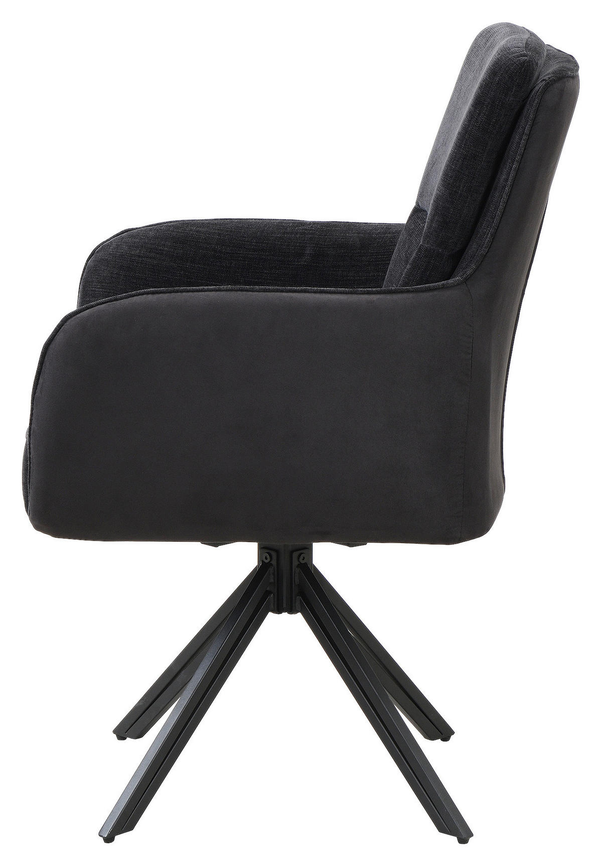 STUHL-SET - Schwarz, MODERN, Textil/Metall (62/94/70cm) - MID.YOU