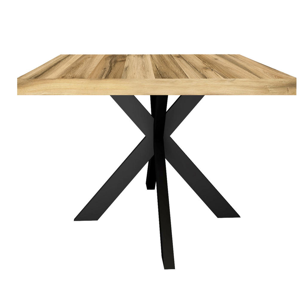 Thumbnail - Hom`in Esstisch, Schwarz, Eiche, Holzwerkstoff, Metall, rechteckig, Sternfuß, 100x78.4x210 cm, Esszimmer, Tische, Esstis...