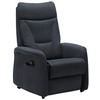 FERNSEHSESSEL  mit Relaxfunktion, Aufstehhilfe Mikrofaser Dunkelblau  - Schwarz/Dunkelblau, KONVENTIONELL, Textil (78/108/90cm) - Hukla