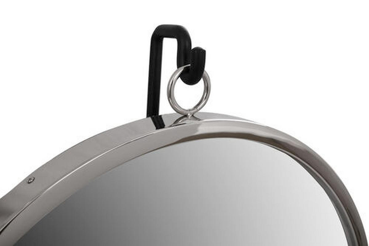 SCHMINKSPIEGEL  - Silberfarben/Schwarz, LIFESTYLE, Glas/Metall (41/75/14cm) - Kayoom