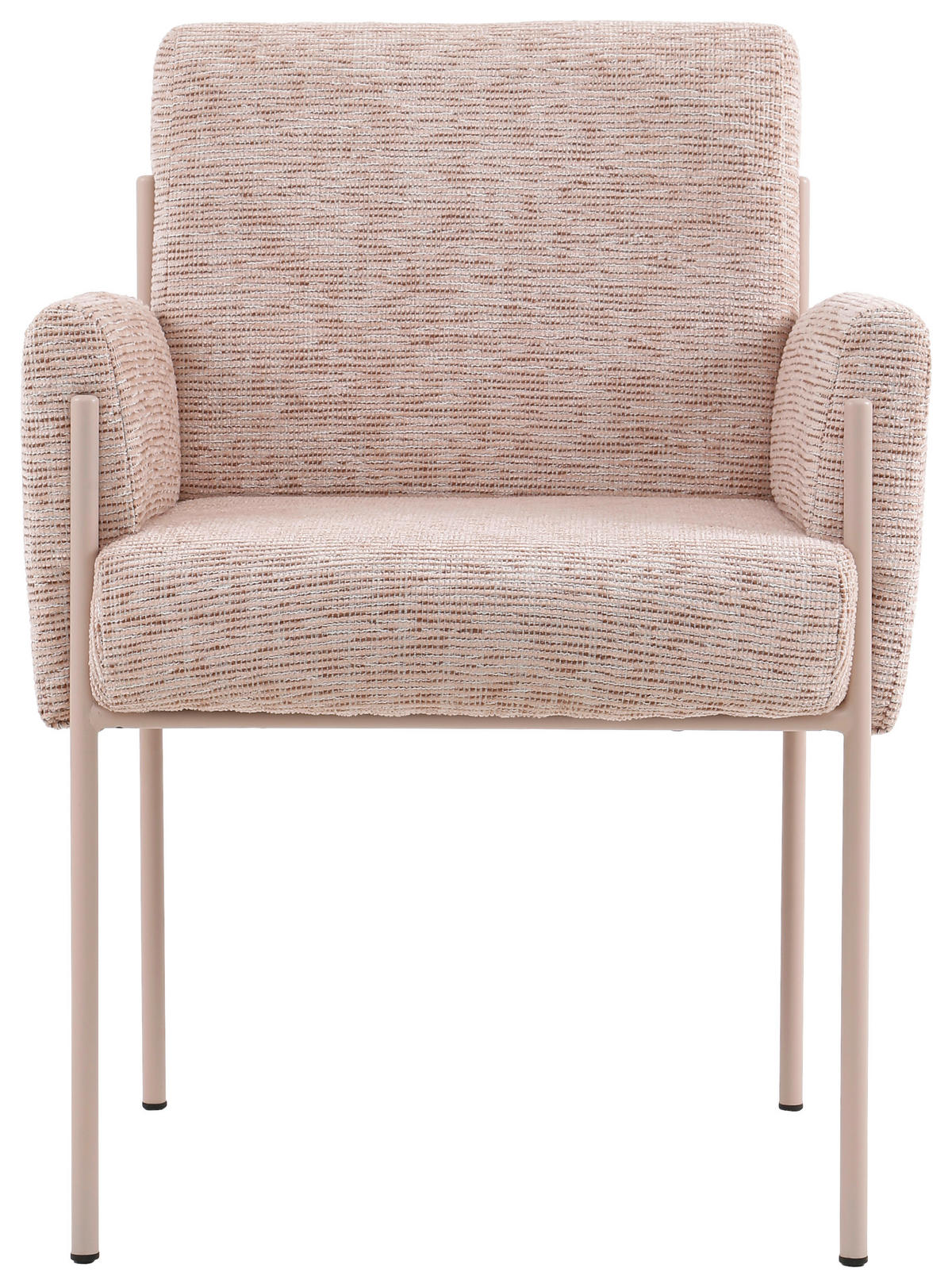 ARMLEHNSTUHL  in Eisen Webstoff  - Rosa, Design, Textil/Metall (62/86/63cm) - Novel